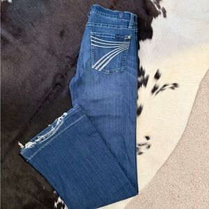 7 For All Mankind Dark Blue Flare Jeans
